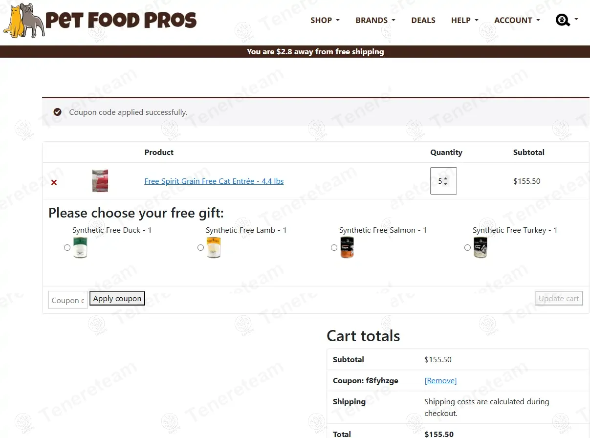 Pet Food Pros coupon code: $30 off with F8FYHZGE. Tested and valid as 1 year ago.