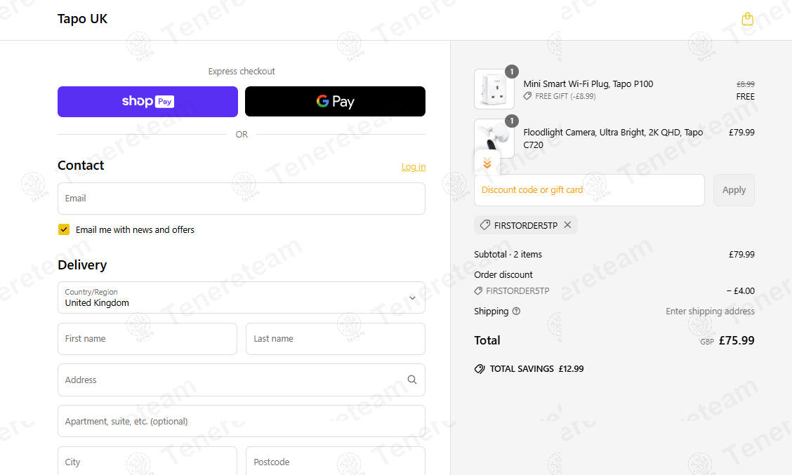 Tapo Store UK coupon code re-checked and confirmed working at checkout