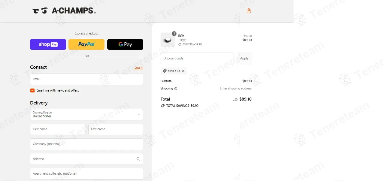 A Champs coupon code: 10% off with EMILY10. Tested and valid as 9 months ago.