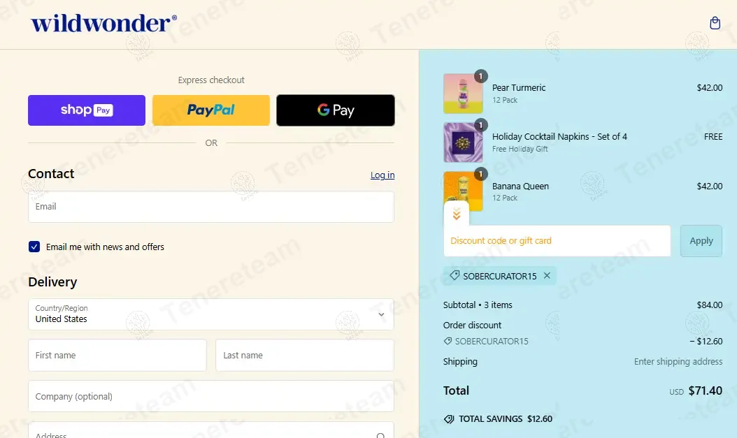 Drink Wild Wonder coupon code: 15% off with SOBERCURATOR15. Tested and valid as 1 year ago.