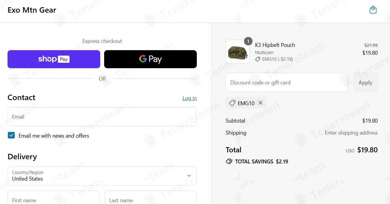 Exo Mtn Gear coupon code: 10% off with EMG10. Tested and valid as 8 months ago.