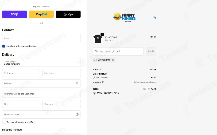 Funny Shirts UK coupon code: 10% off with WELCOME10. Tested and valid as 5 days ago.