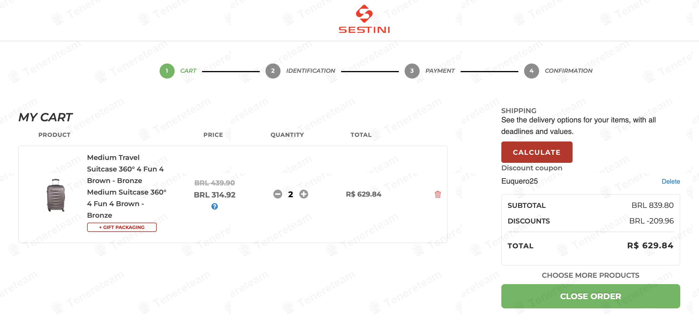 Sestini BR coupon code: 10% off with euquero25. Tested and valid as 1 year ago.