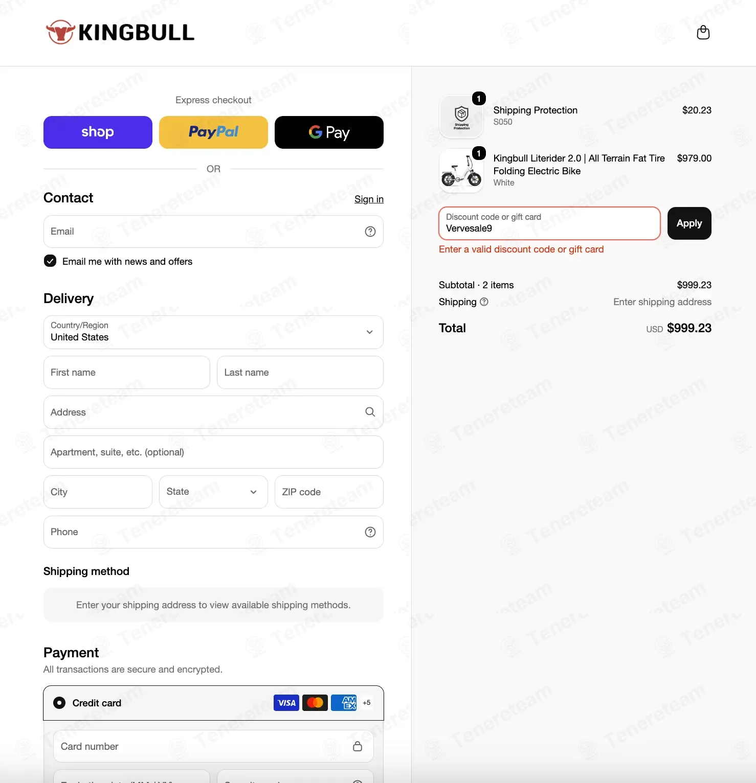 King Bull Bike coupon code: 9% off with Vervesale9. Tested and valid as 2 weeks ago.
