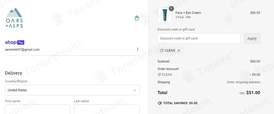 Oars + Apls apply coupon code
