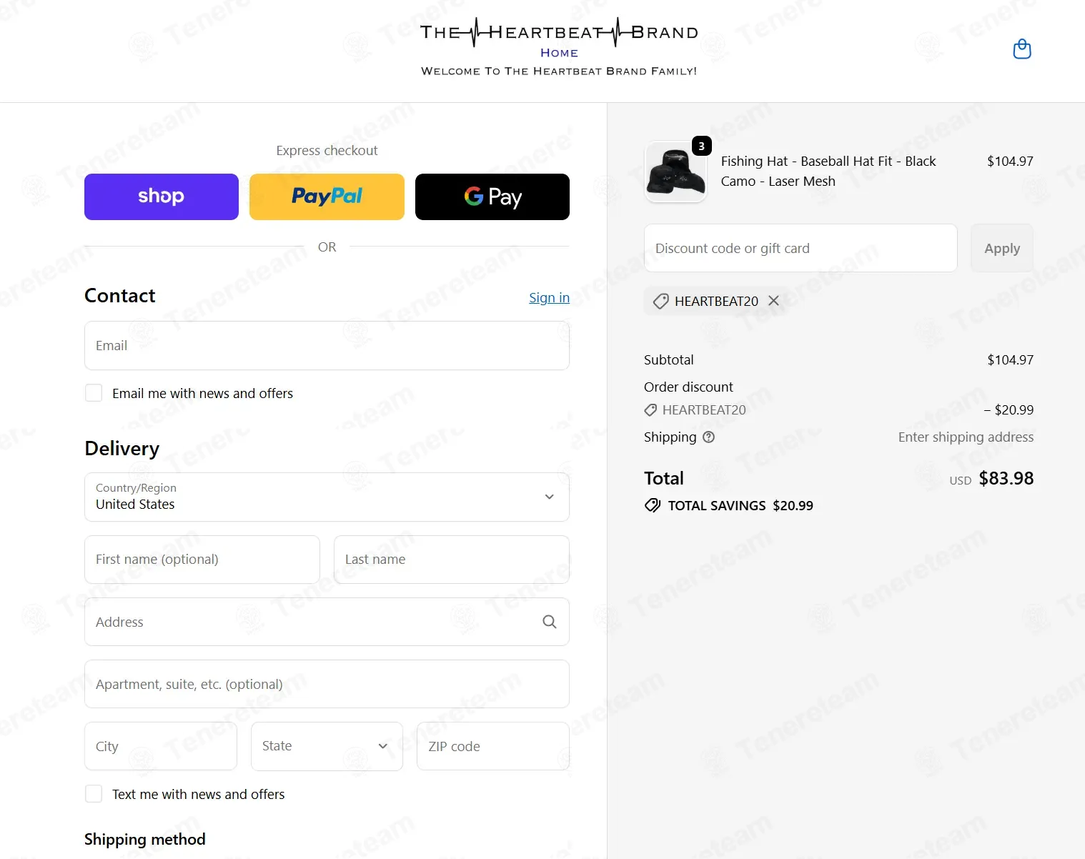The Heartbeat Brand coupon code: 20% off with HEARTBEAT20. Tested and valid as 1 month ago.