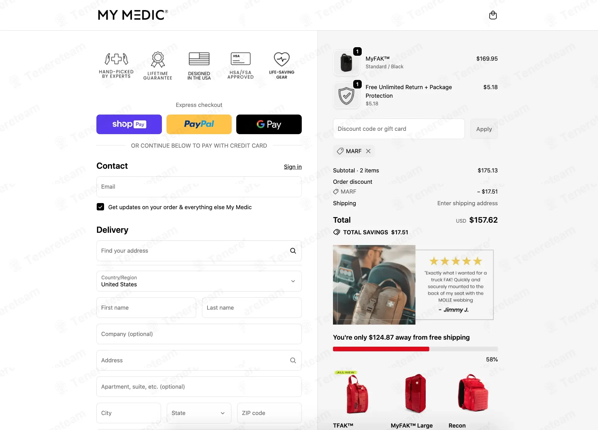 My Medic coupon code: 10% off with MARF. Tested and valid as 2 weeks ago.