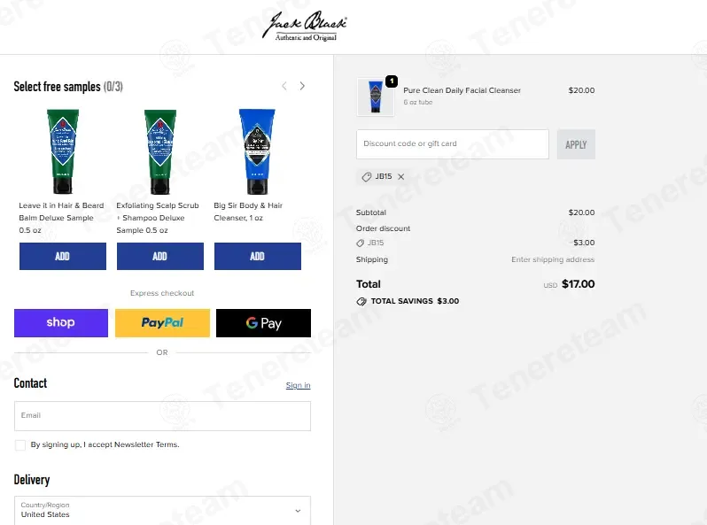 Jack Black coupon code: 15% off with JB15. Tested and valid as 4 days ago.