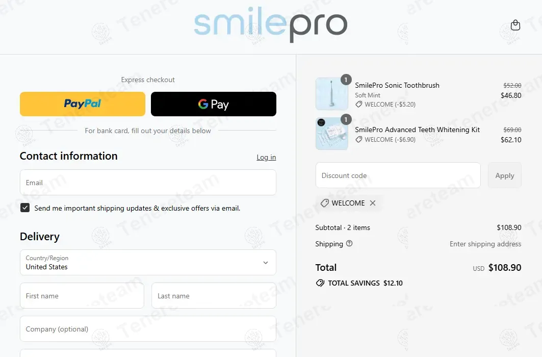 Smile Pro Worldwide apply coupon code