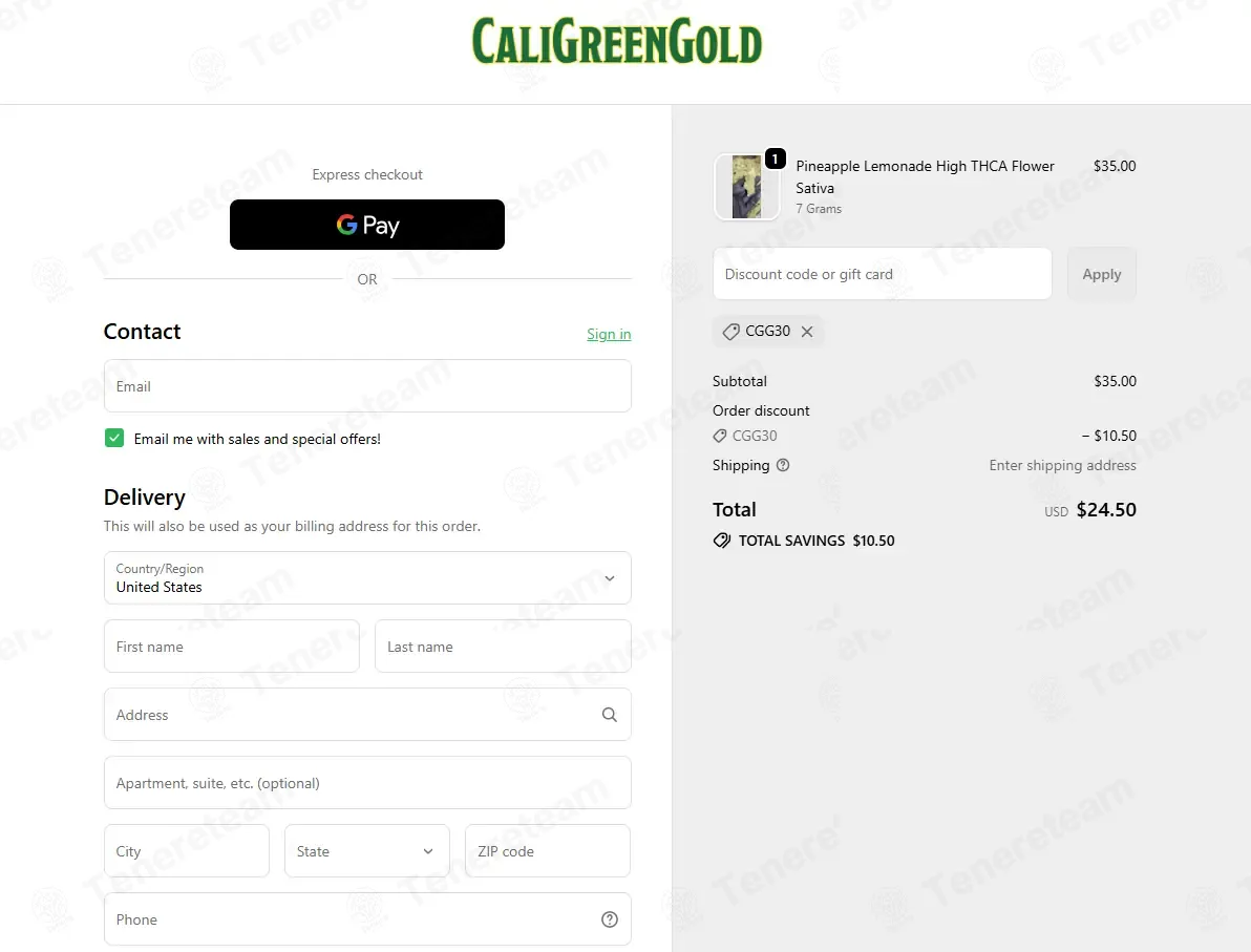 CaliGreenGold coupon code: 30% off with CGG30. Tested and valid as 5 months ago.