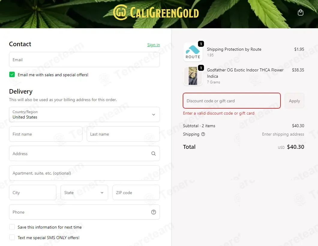 CaliGreenGold coupon code: 30% off with CGG30. Tested and valid as 5 months ago.