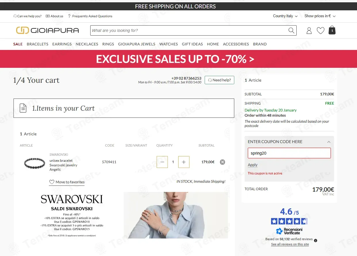 Gioiapura coupon code: 15% off with LOVE. Tested and valid as 5 months ago.