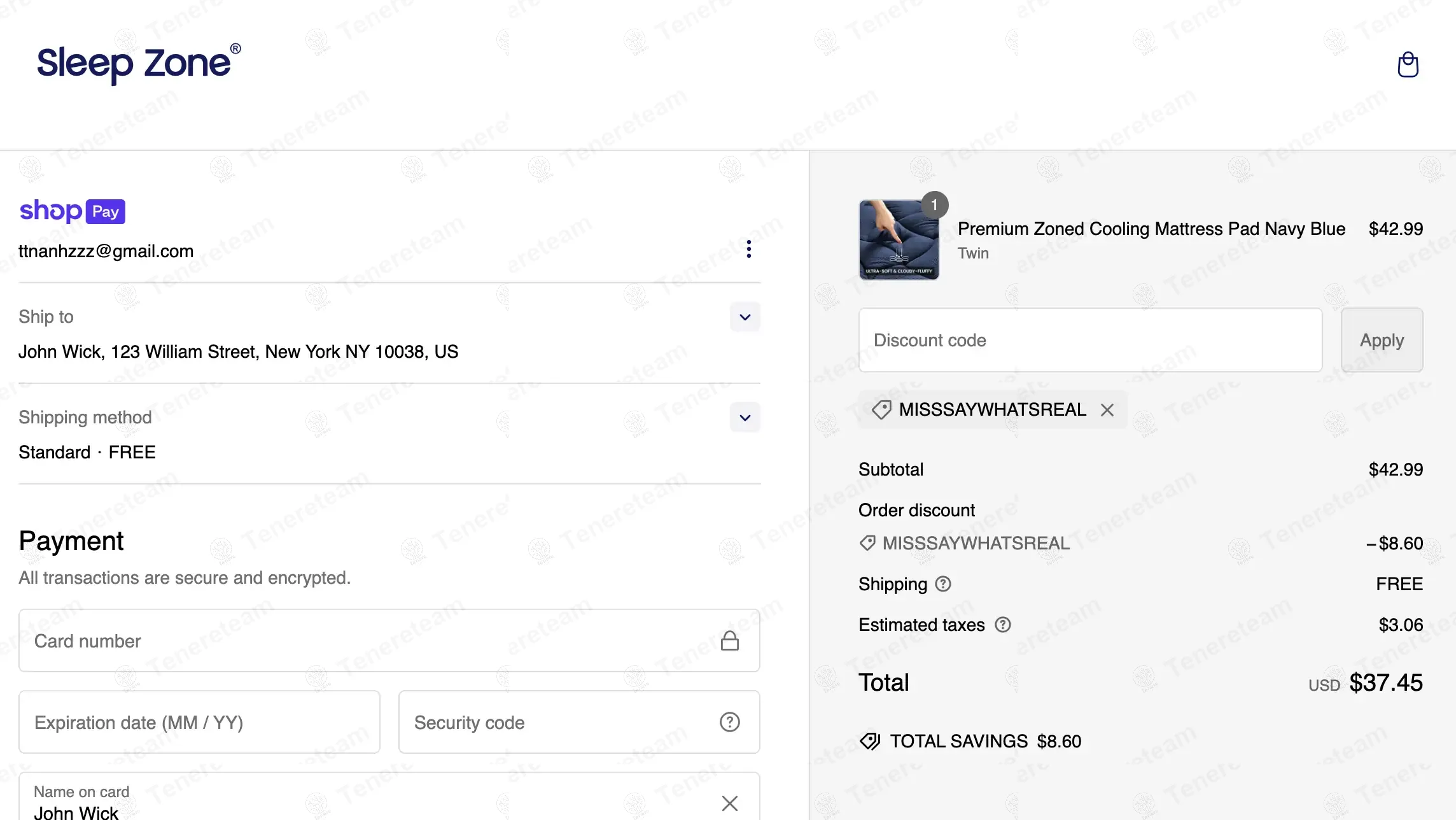 Sleep Zone coupon code re-checked and confirmed working at checkout