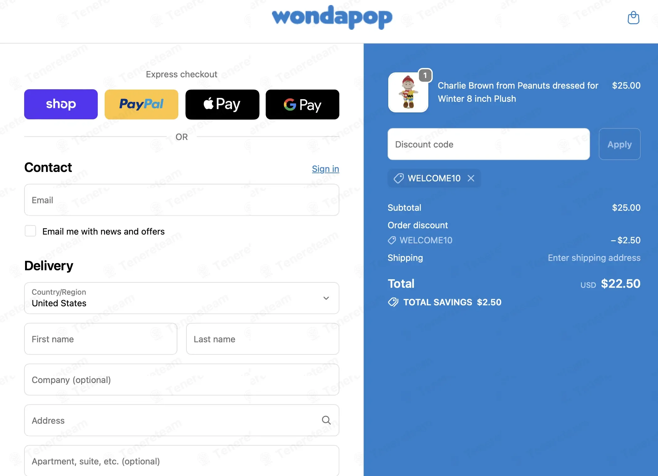 WondaPop coupon code: 10% off with welcome10. Tested and valid as 2 days ago.