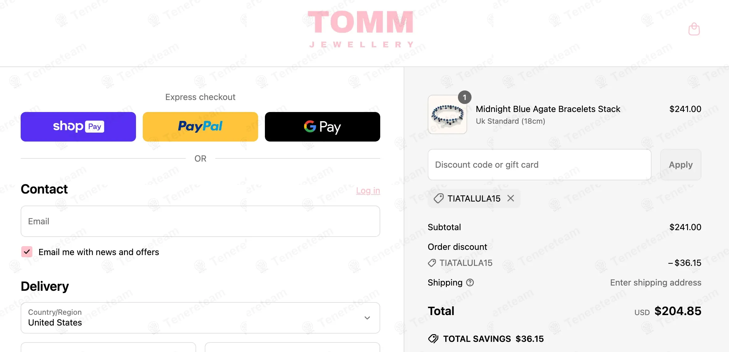 Tomm Jewellery coupon code: 15% off with TIATALULA15. Tested and valid as 1 year ago.