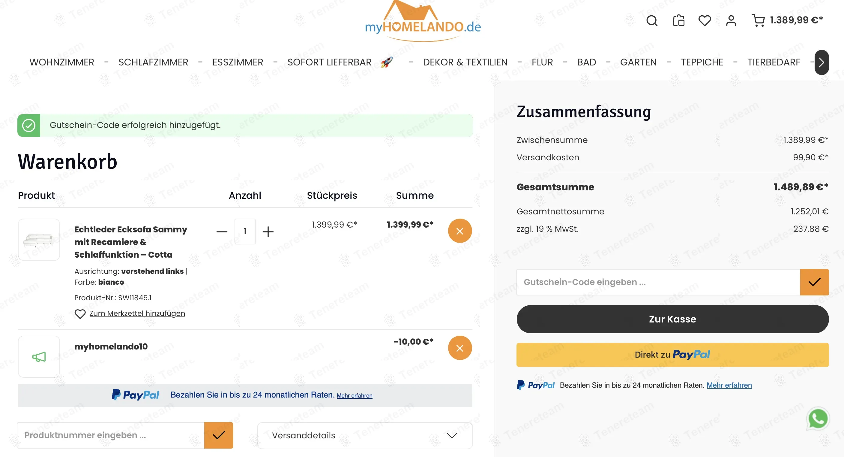 My Homelando DE coupon code: €10 off with myhomelando10. Tested and valid as 1 year ago.