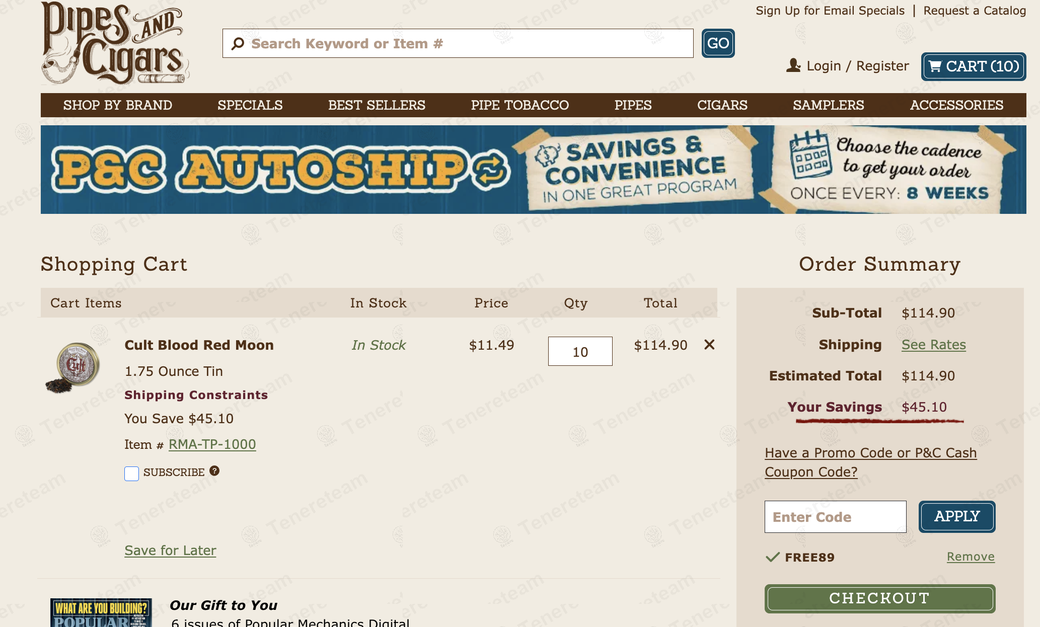 75% OFF Pipes and Cigars Coupon Codes