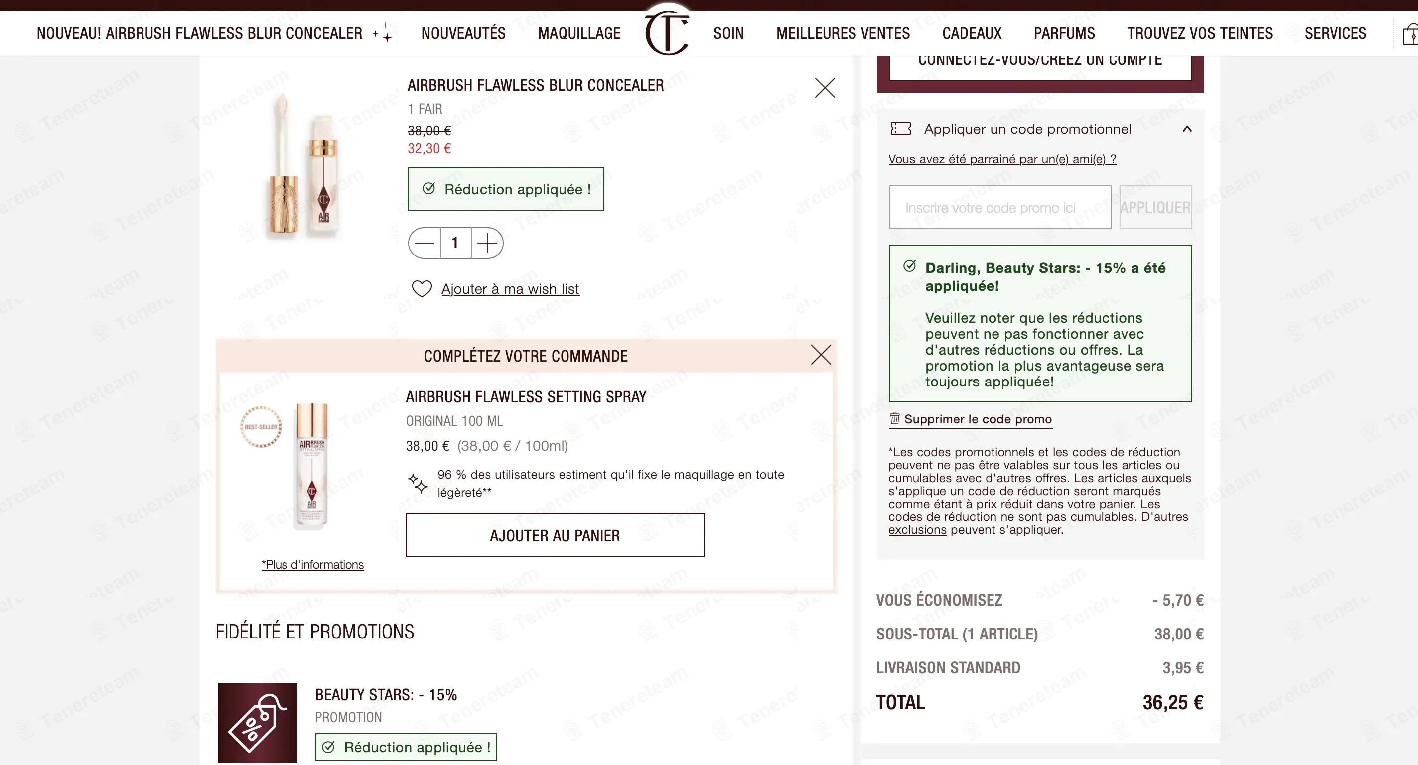 Charlotte Tilbury FR coupon code: 15% off with CT-SOC82WUVEHR. Tested and valid as 1 week ago.