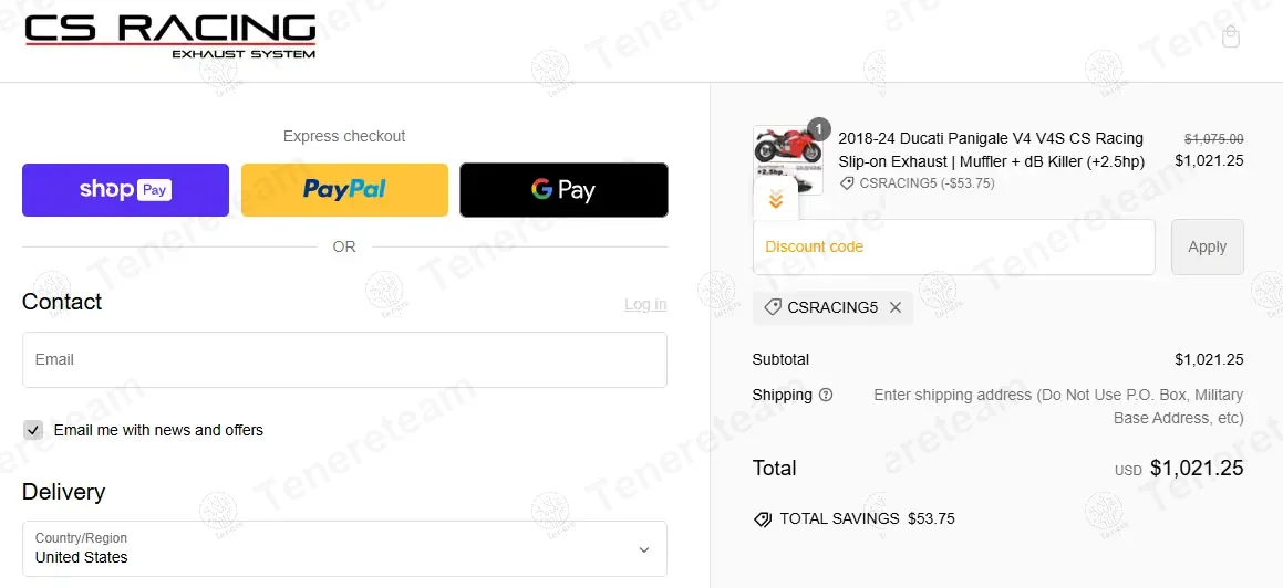 CS Racing USA coupon code: 5% off with MOOREMAFIA5. Tested and valid as 1 year ago.