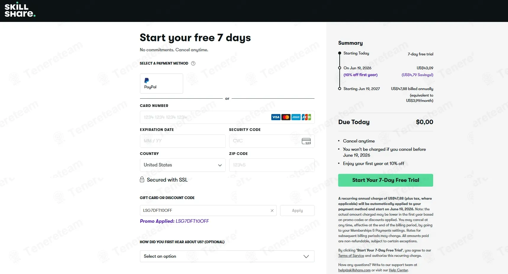 Skillshare coupon code: 10% off with LSG7DFT10OFF. Tested and valid as 2 weeks ago.