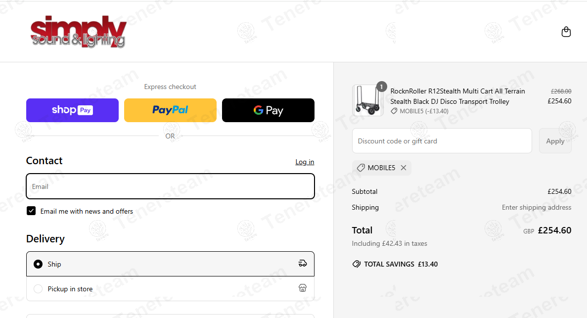 Simply Sound and Lighting coupon code: 5% off with MOBILE5. Tested and valid as 6 months ago.