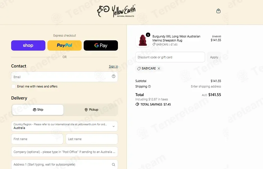 Yellow Earth Australia coupon code: 5% off with BABYCARE. Tested and valid as 1 day ago.