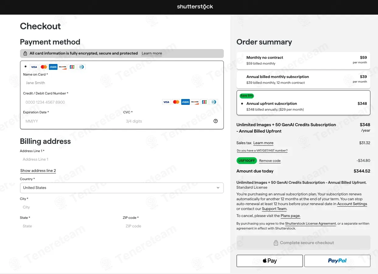 ShutterStock coupon code: 10% off with USF10OFF. Tested and valid as 2 weeks ago.