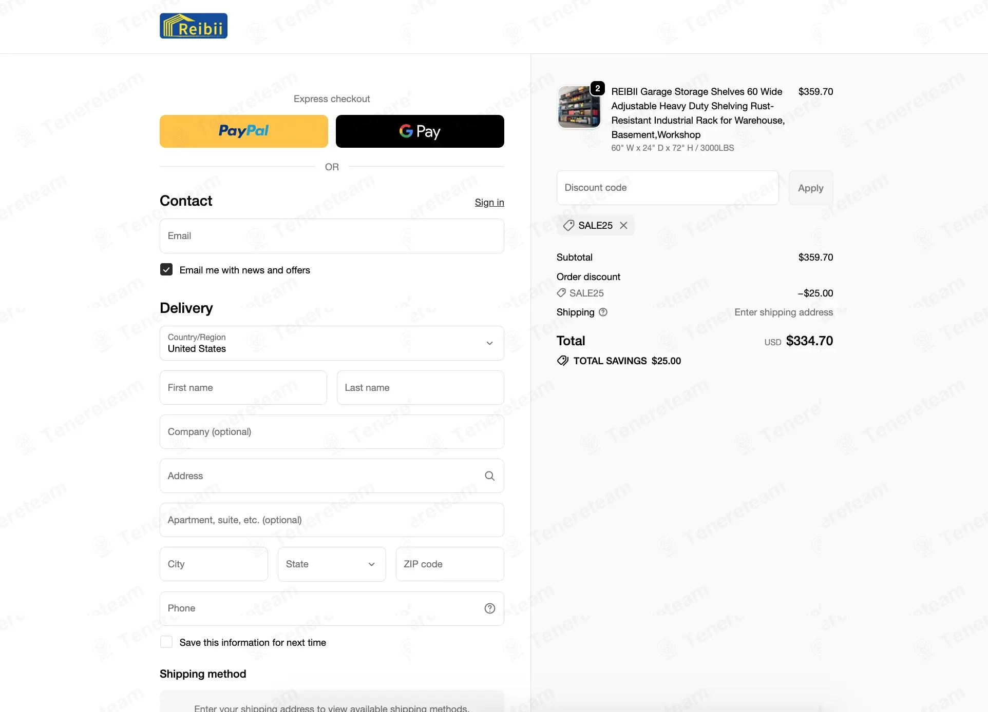 Reibii coupon code: $25 off with SALE25. Tested and valid as 2 months ago.
