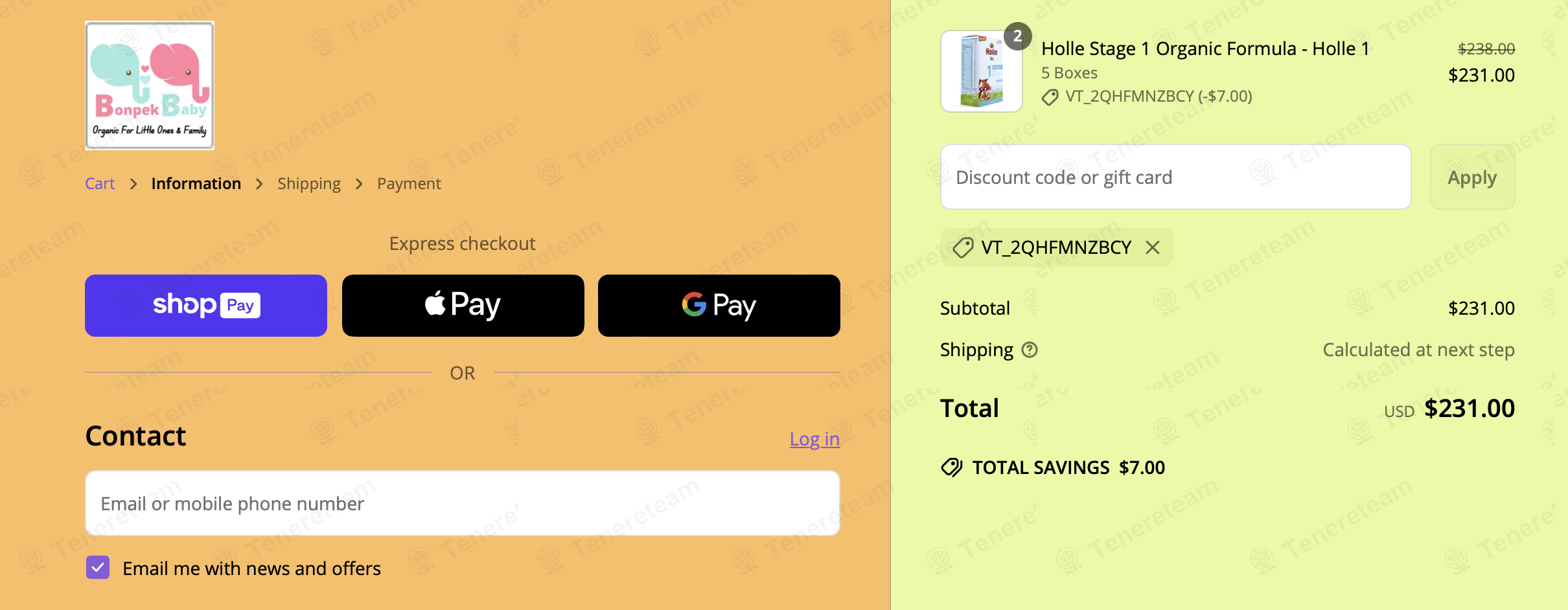 Bonpek Baby coupon code: 3% off with VT_2QHFMNZBCY. Tested and valid as 1 year ago.
