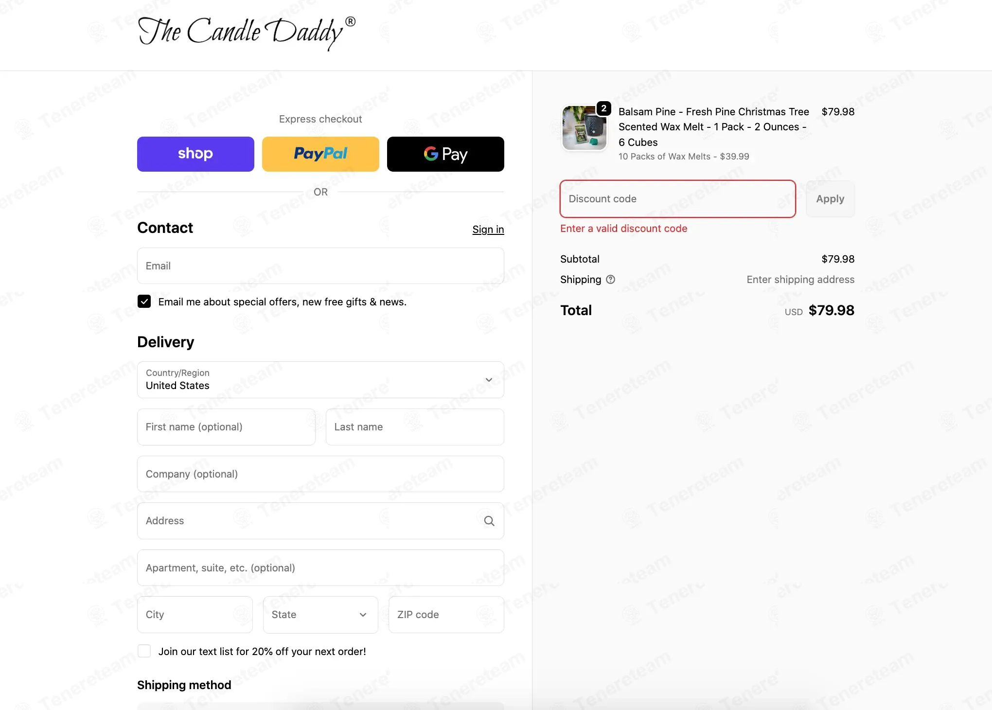 The Candle Daddy coupon code: 20% off with TIKTOK20. Tested and valid as 4 months ago.