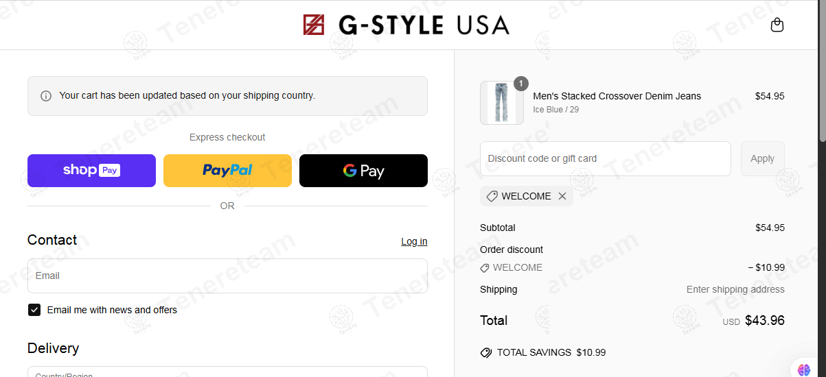 G-Style Usa coupon code: 20% off with WELCOME. Tested and valid as 1 year ago.