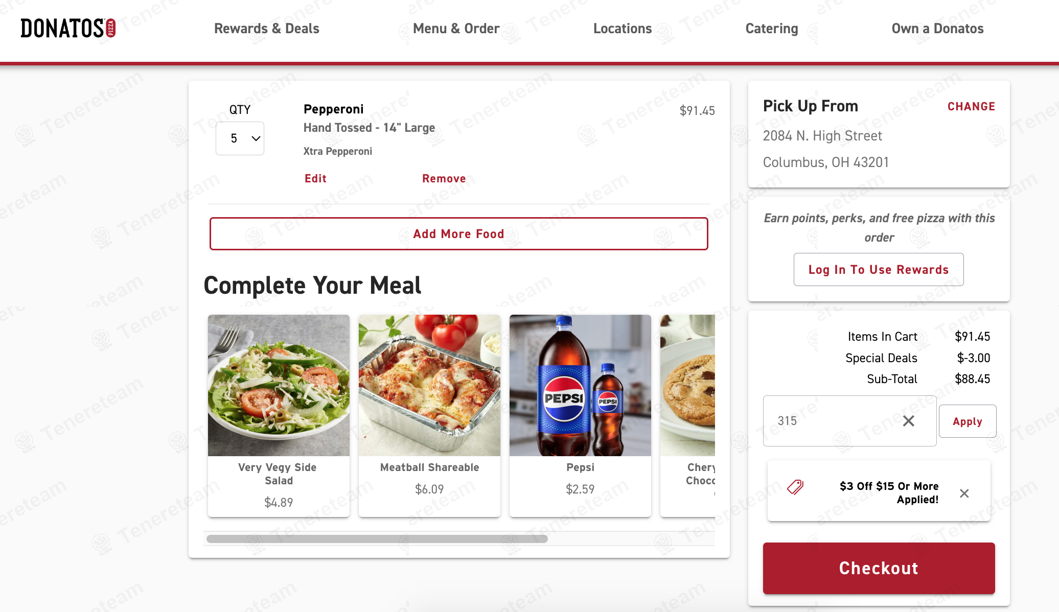 Donatos Pizza coupon code: $3 off with 315. Tested and valid as 9 months ago.