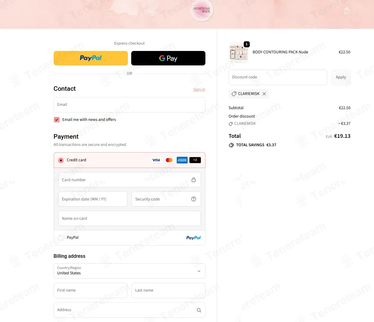 Esthetician Space coupon code: 15% off with CLARIEMISK. Tested and valid as 1 month ago.