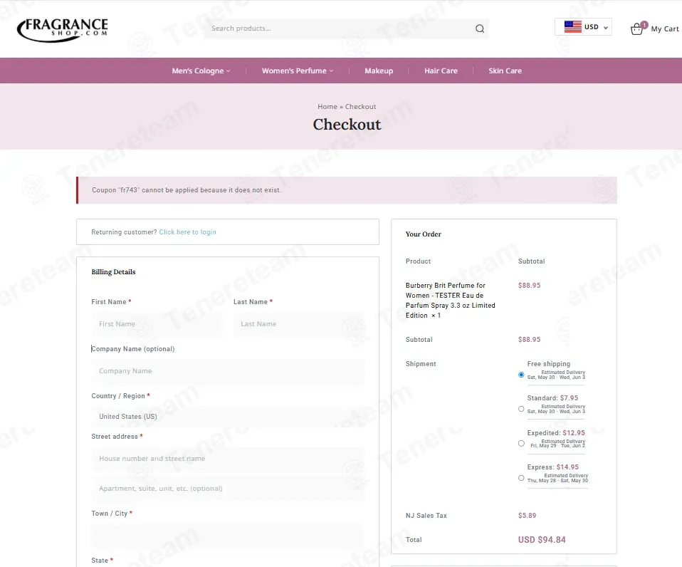 Fragrance Shop coupon code: Sale off with FR743. Tested and valid as 2 weeks ago.