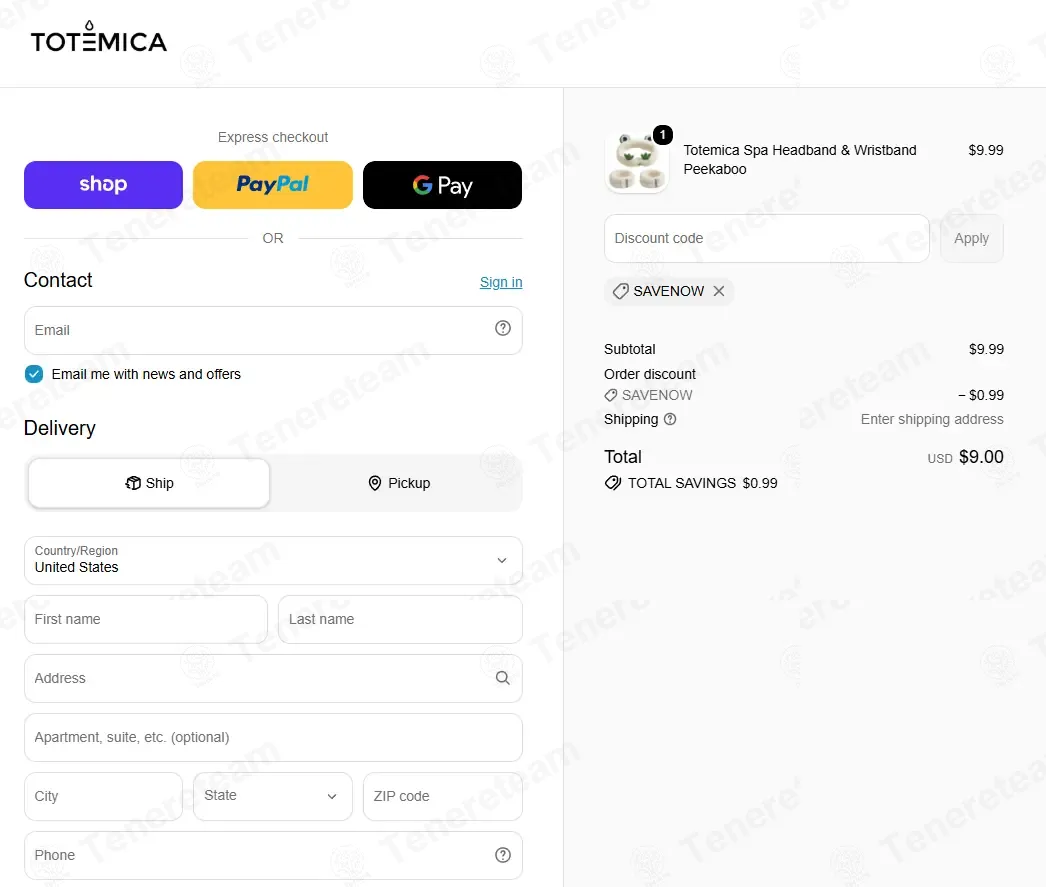 Totemica Beauty coupon code: 10% off with SAVENOW. Tested and valid as 1 week ago.