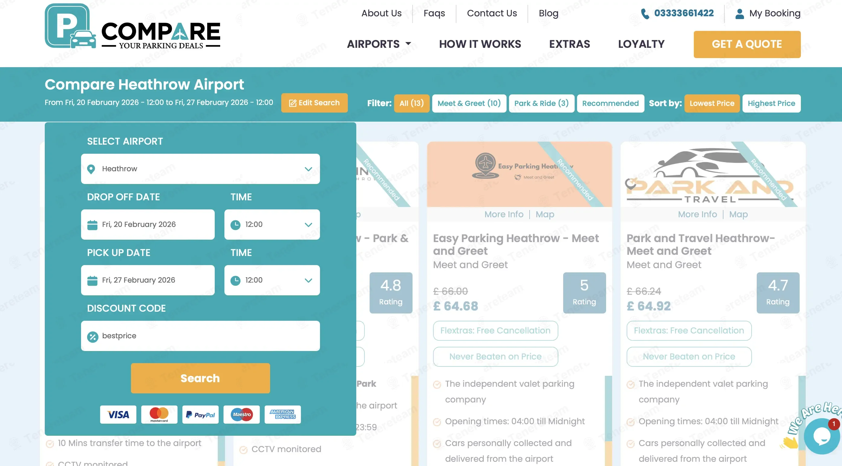 Compare Your Parking Deals coupon code: 10% off with bestprice. Tested and valid as 2 months ago.