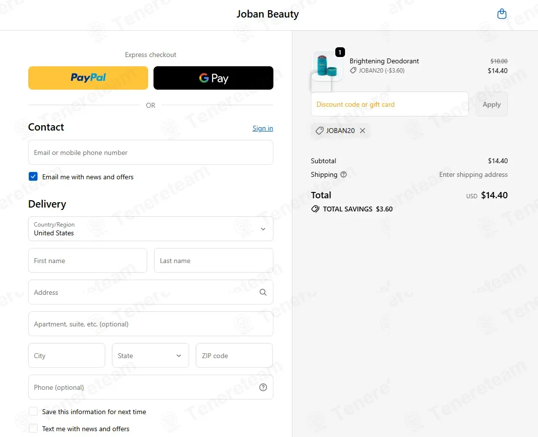 Joban Beauty coupon code: 20% off with JOBAN20. Tested and valid as 2 months ago.