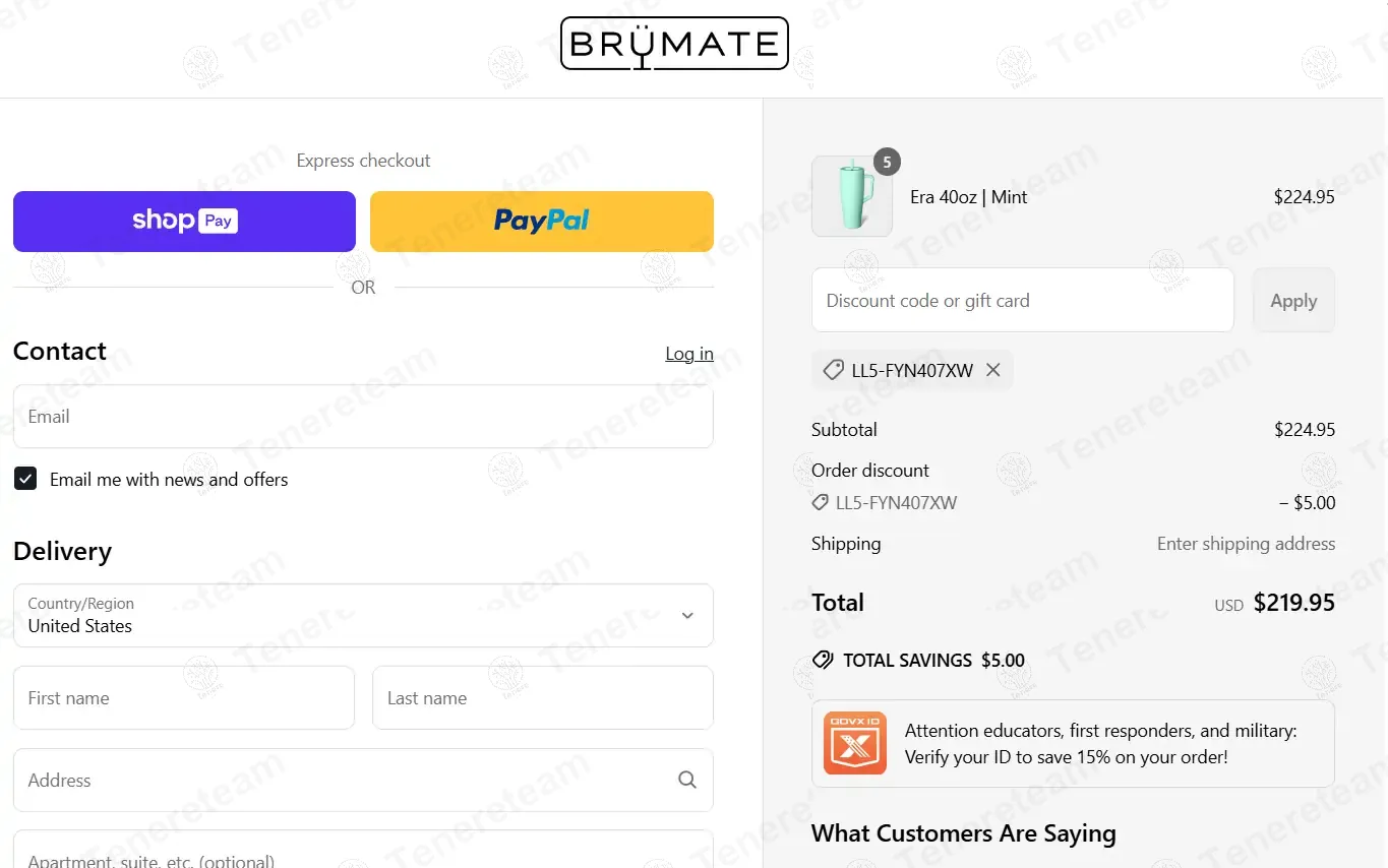 Brumate coupon code: $5 off with LL5-FYN407WX. Tested and valid as 1 year ago.