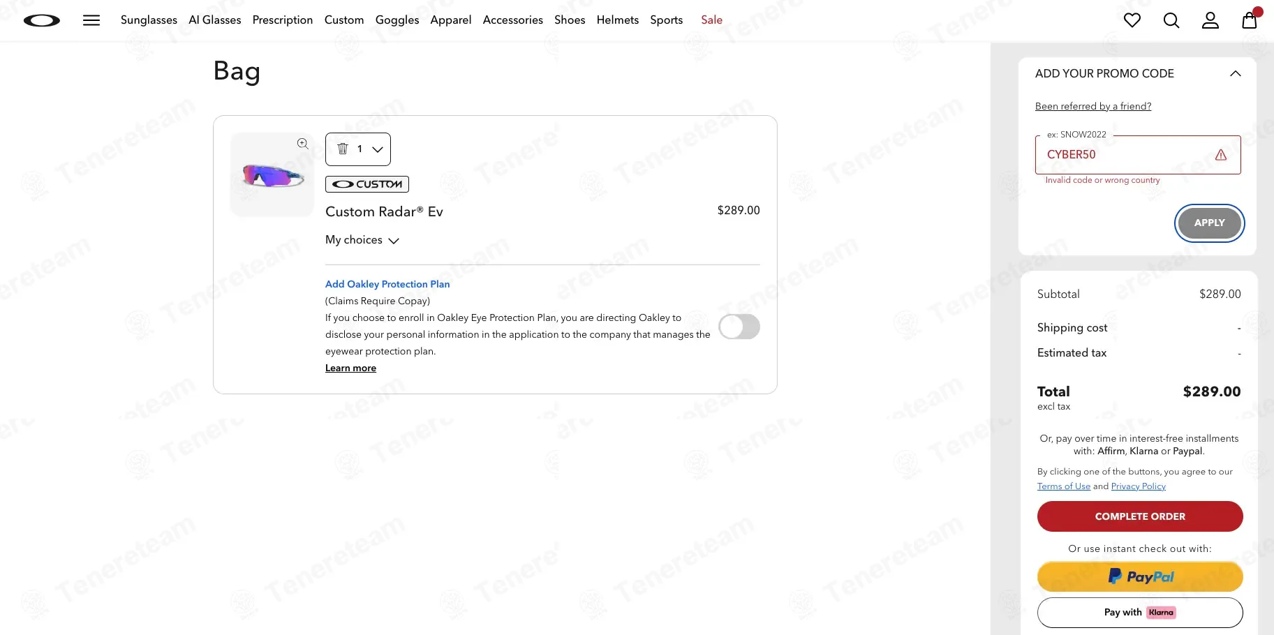 Oakley coupon code: 60% off with CYBER50. Tested and valid as 2 months ago.