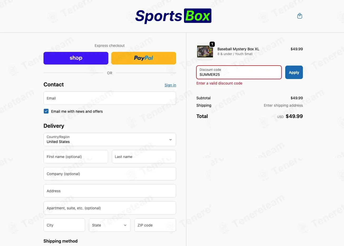 Sports Box coupon code: 25% off with SUMMER25. Tested and valid as 3 months ago.