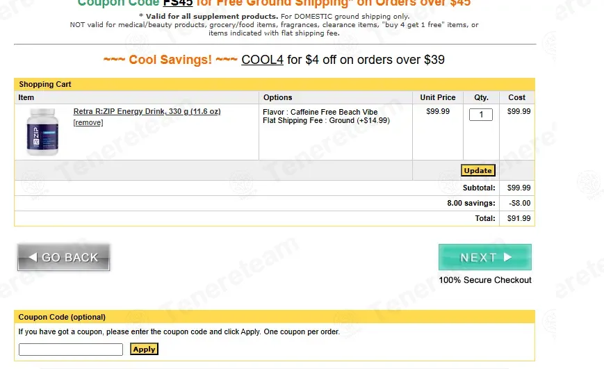 Vita Springs coupon code: $8 off with COOL8. Tested and valid as 1 month ago.