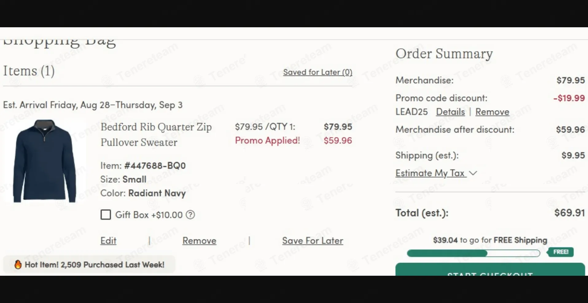 Lands' End coupon code: Sale off with LEAD25. Tested and valid as 1 week ago.