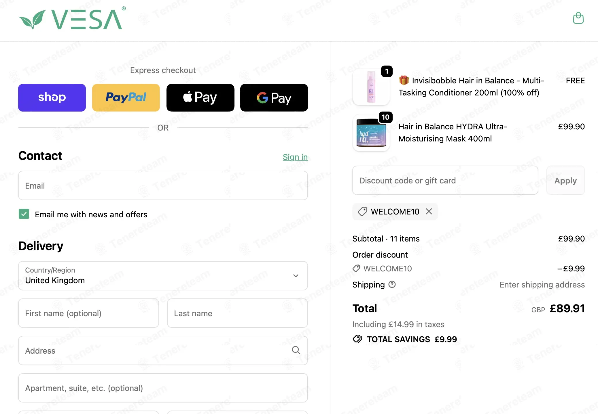 Vesa Beauty coupon code: 10% off with WELCOME10. Tested and valid as 10 months ago.