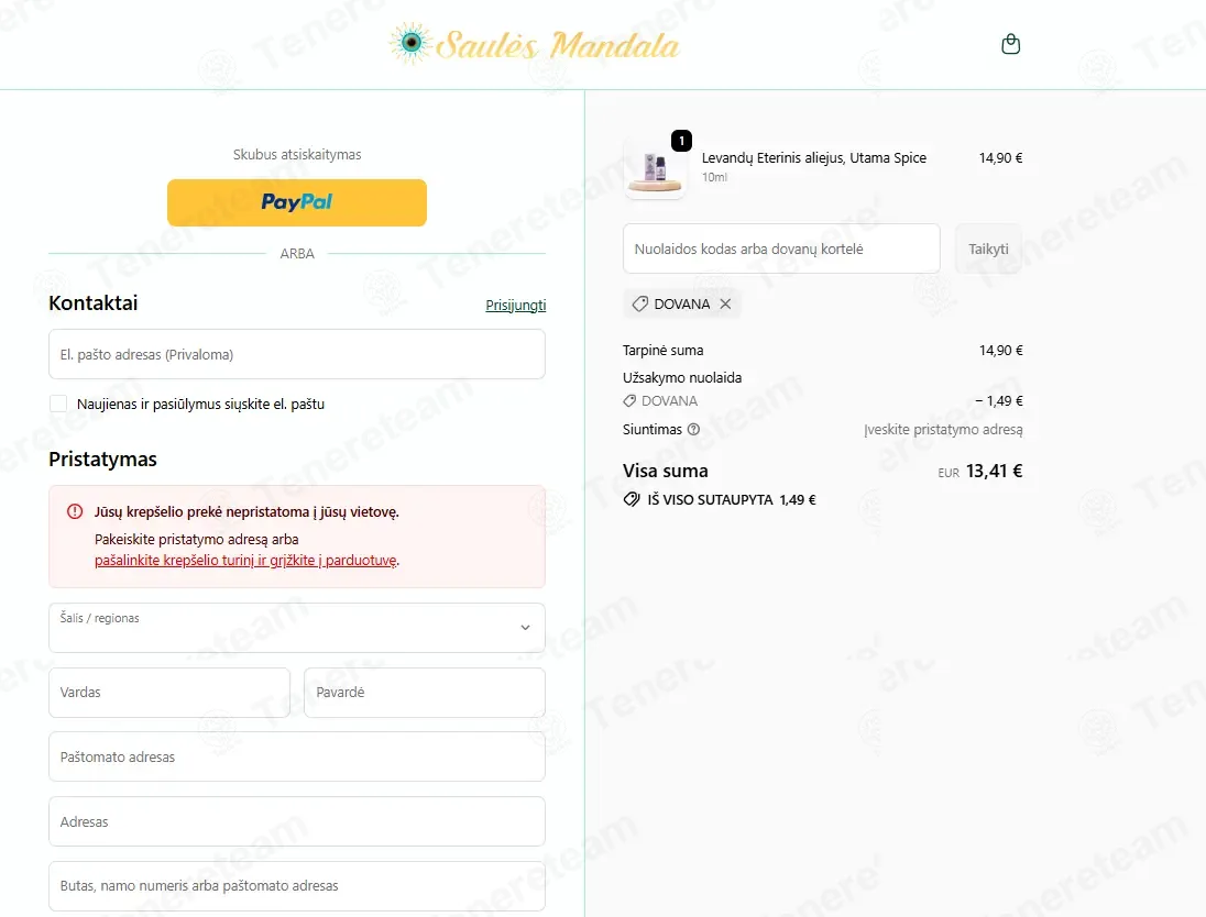 Saules Mandala coupon code: 10% off with DOVANA. Tested and valid as 1 month ago.