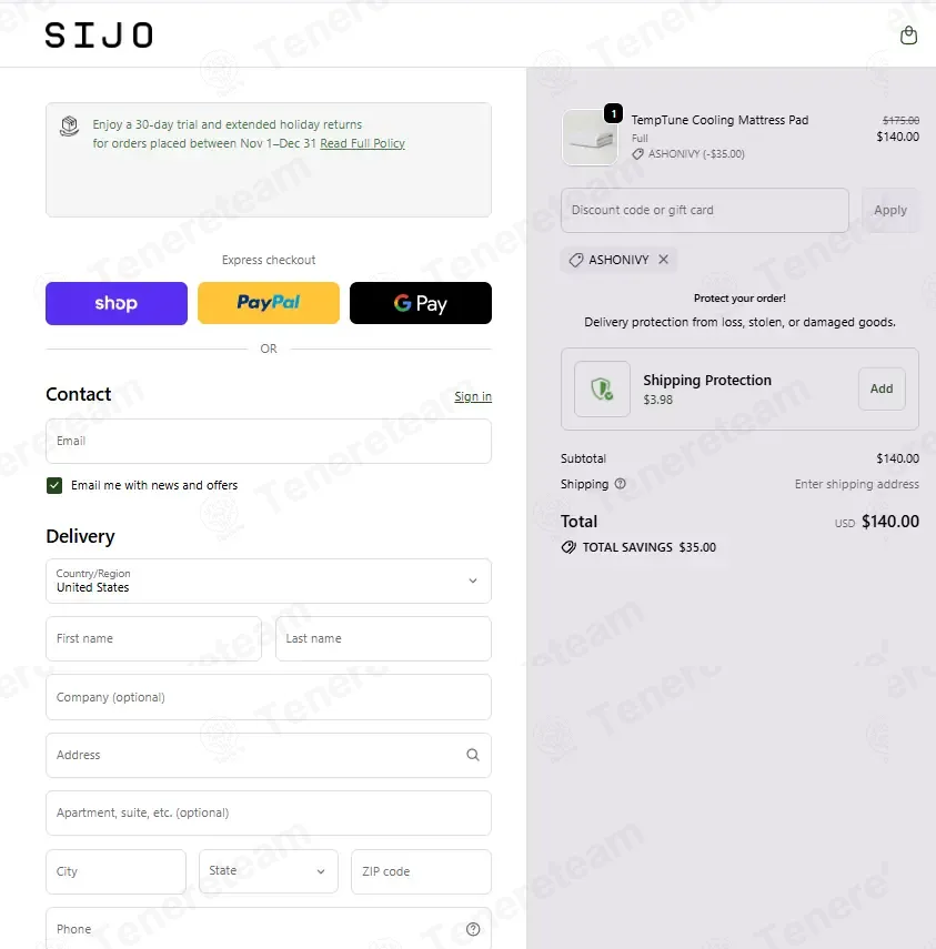 Sijo Home coupon code: 20% off with ASHONIVY. Tested and valid as 1 week ago.