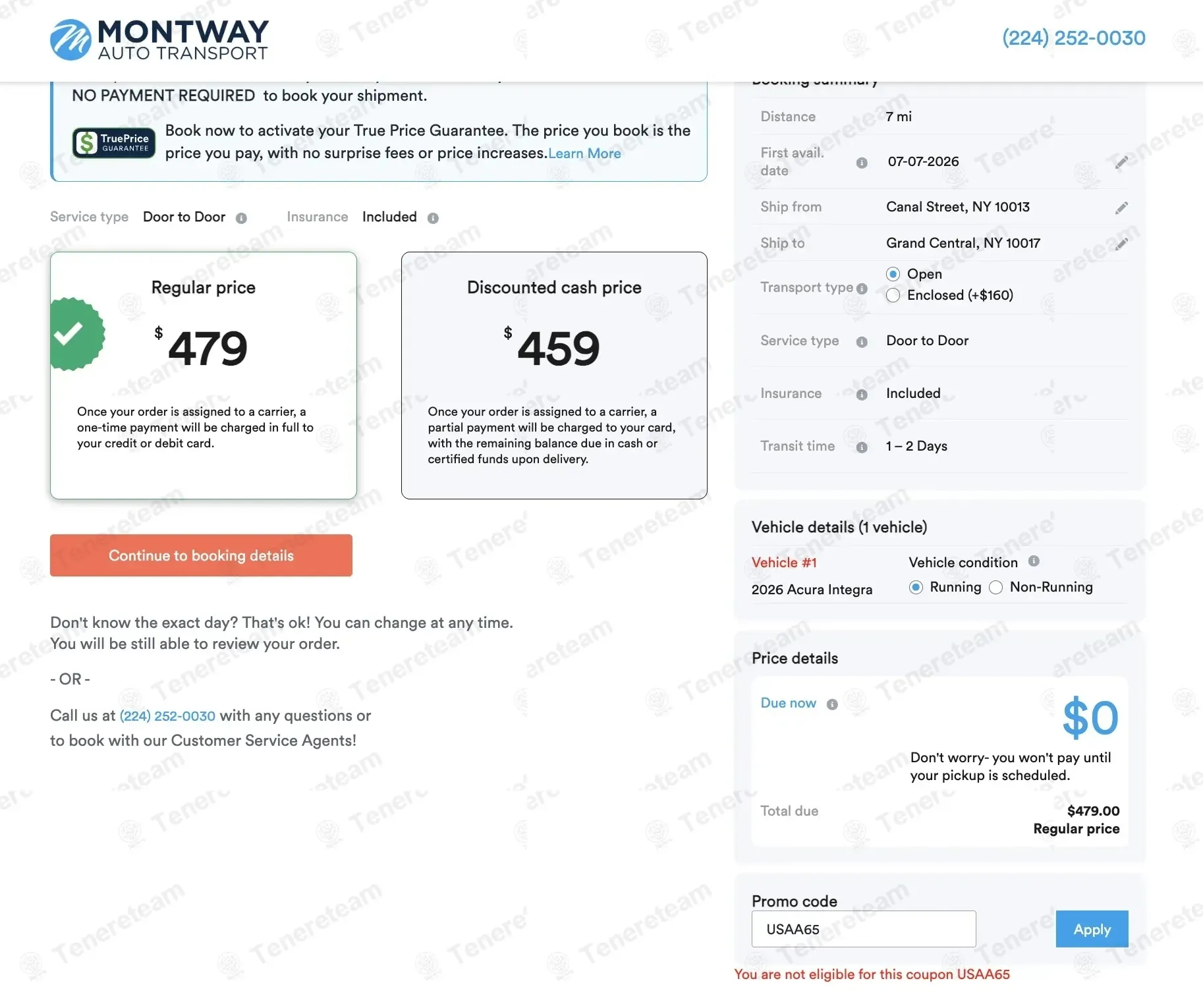 Montway coupon code: $65 off with USAA65. Tested and valid as 4 days ago.