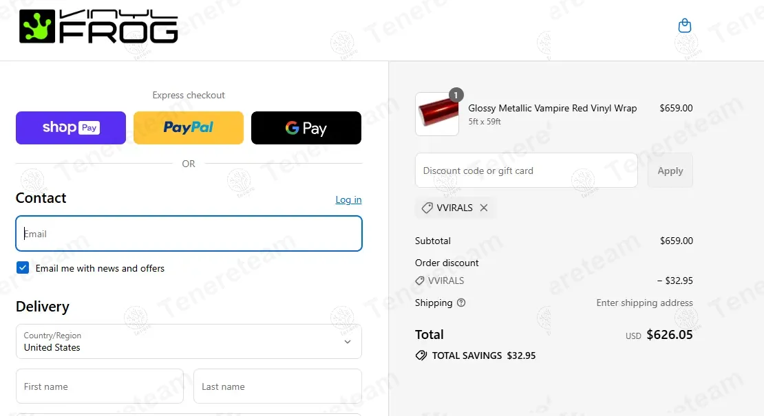 Vinyl Frog coupon code: 5% off with VVIRALS. Tested and valid as 8 months ago.