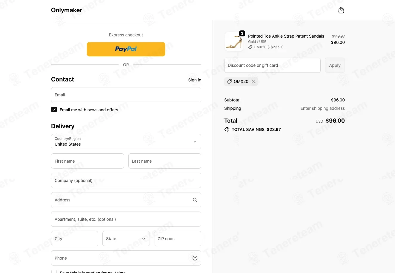 Only Maker coupon code: 20% off with OMX20. Tested and valid as 1 month ago.
