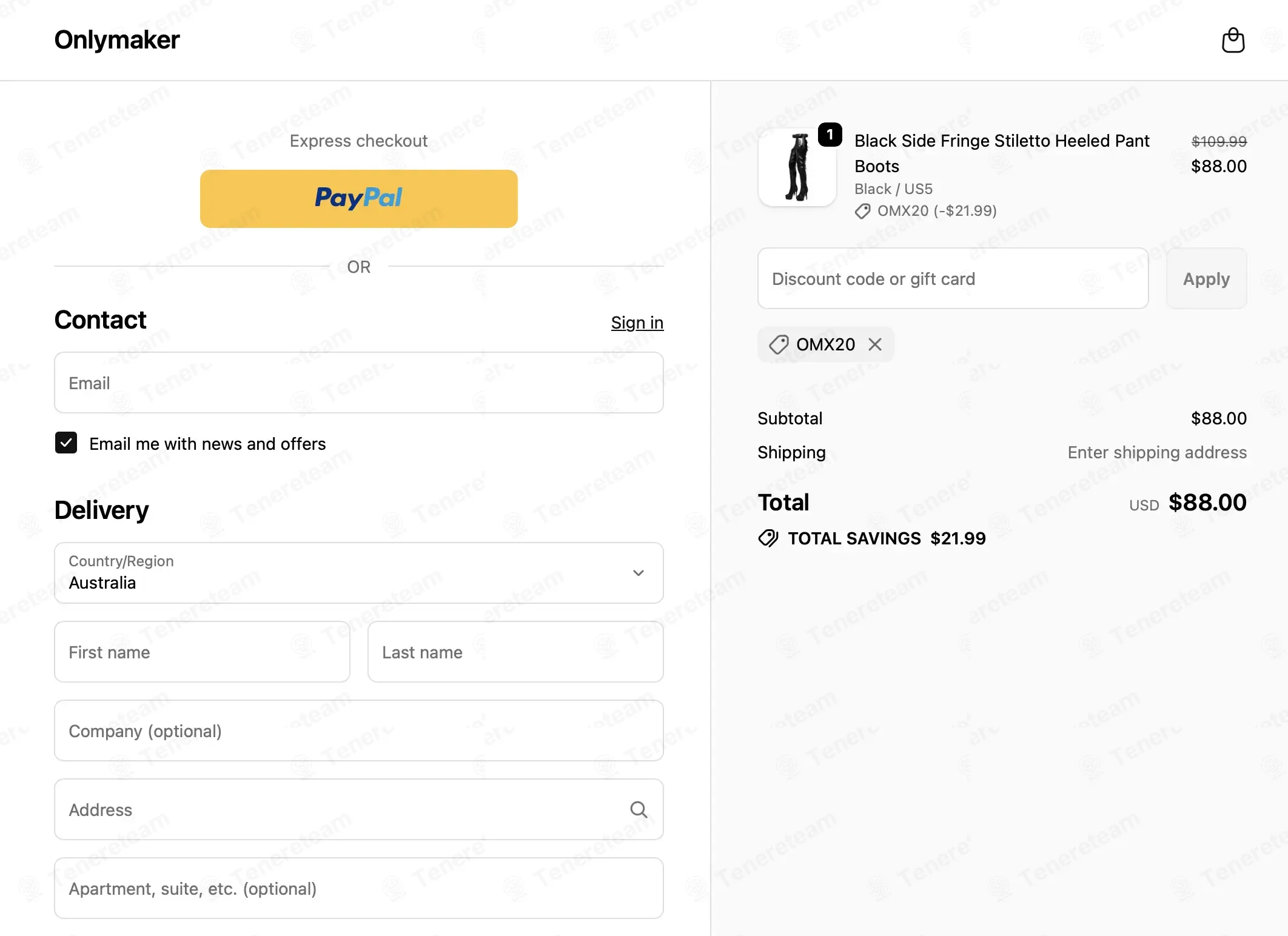 Only Maker coupon code: 20% off with OMX20. Tested and valid as 1 month ago.