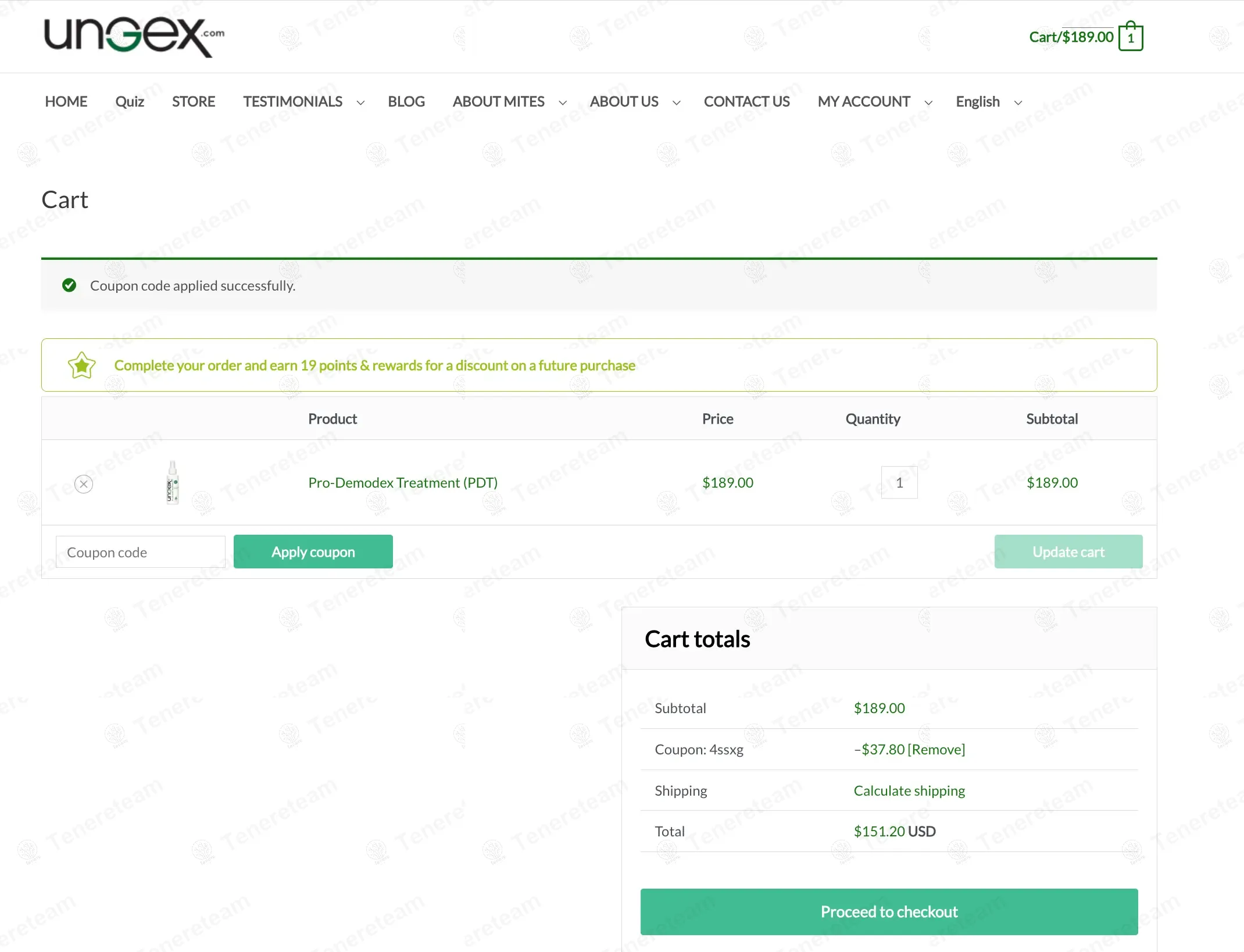 Ungex Demodex Treatment coupon code: 20% off with 4ssxg. Tested and valid as 9 months ago.